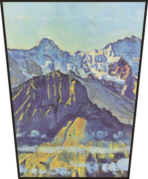 Ekran Eiger, Mönch und Jungfrau in der Morgensonne Ferdinand Hodler