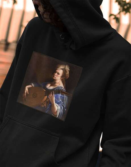 Bluza z naszywką Autoportret jako lutnistka Artemisia Gentileschi