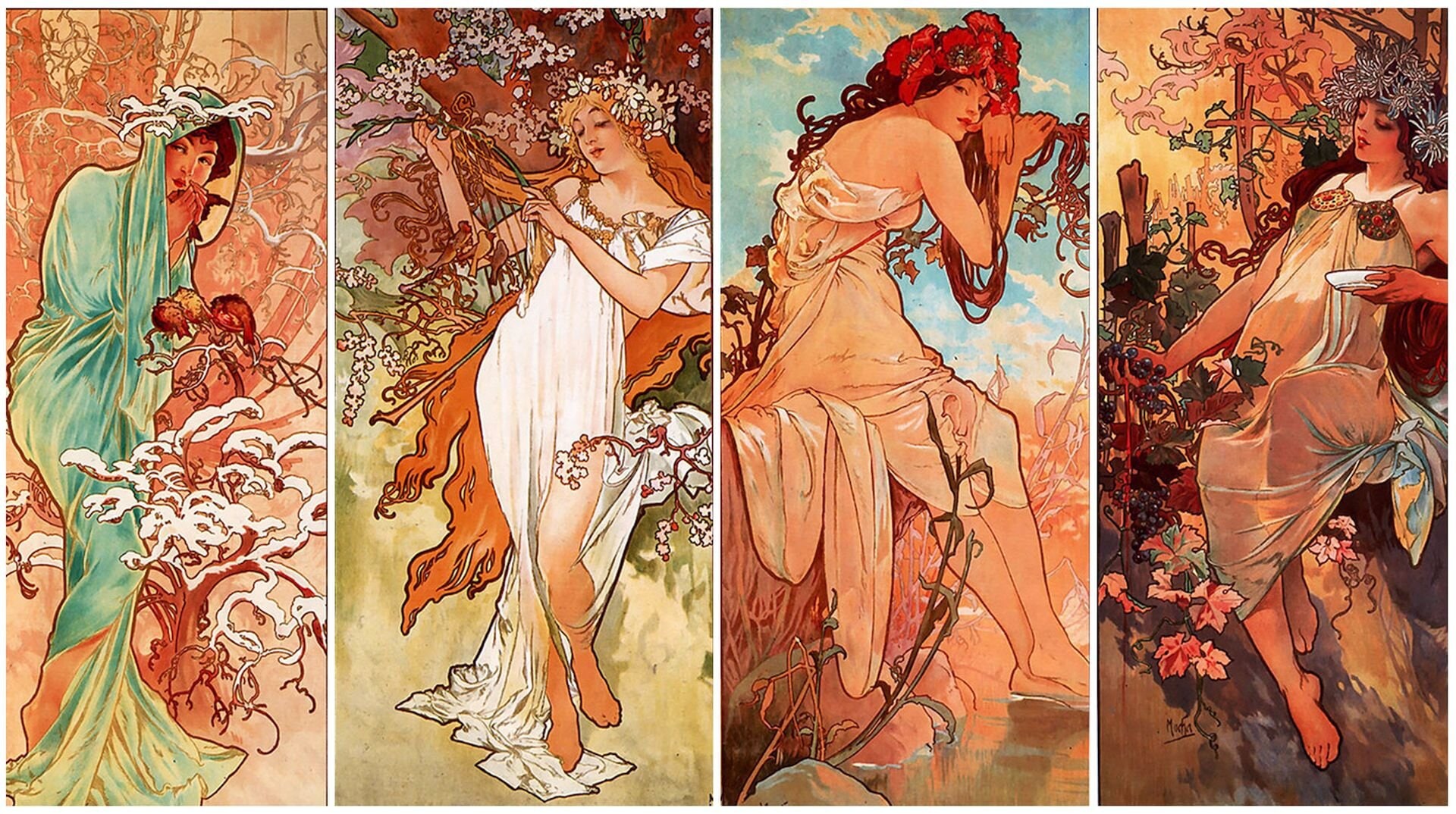 Alfons Mucha – 4 pory roku