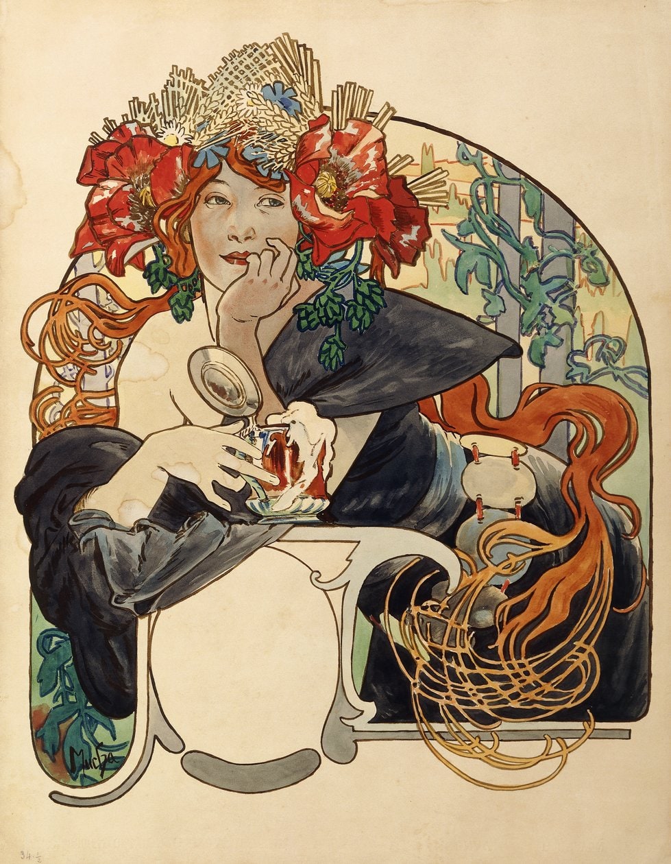 Alfons Mucha – Bières De La Meuse (Piwo z mezy)
