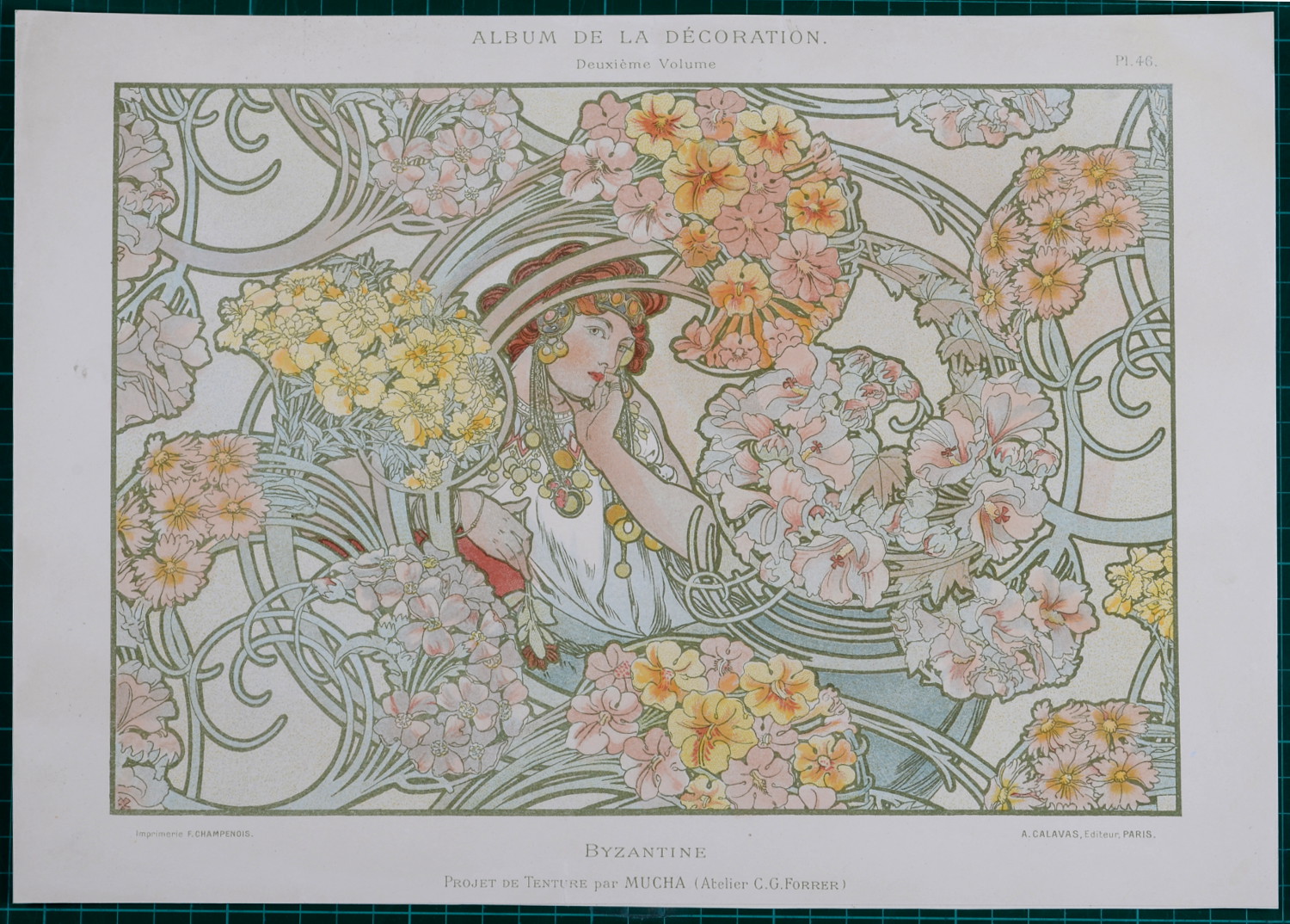 Alfons Mucha – Byzantine – projekt tkaniny
