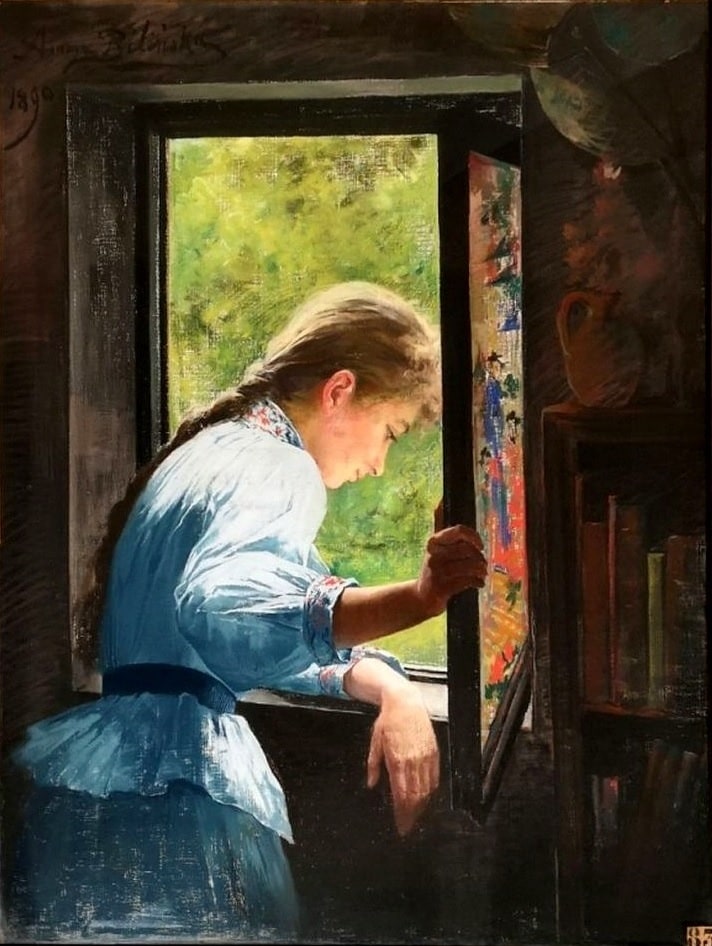Anna Bilińska-Bohdanowiczowa – W oknie
