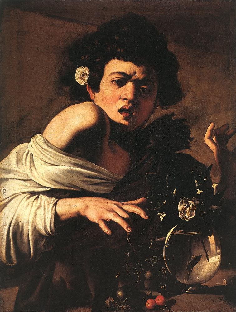 Caravaggio – Chłopiec ugryziony przez jaszczurkę
