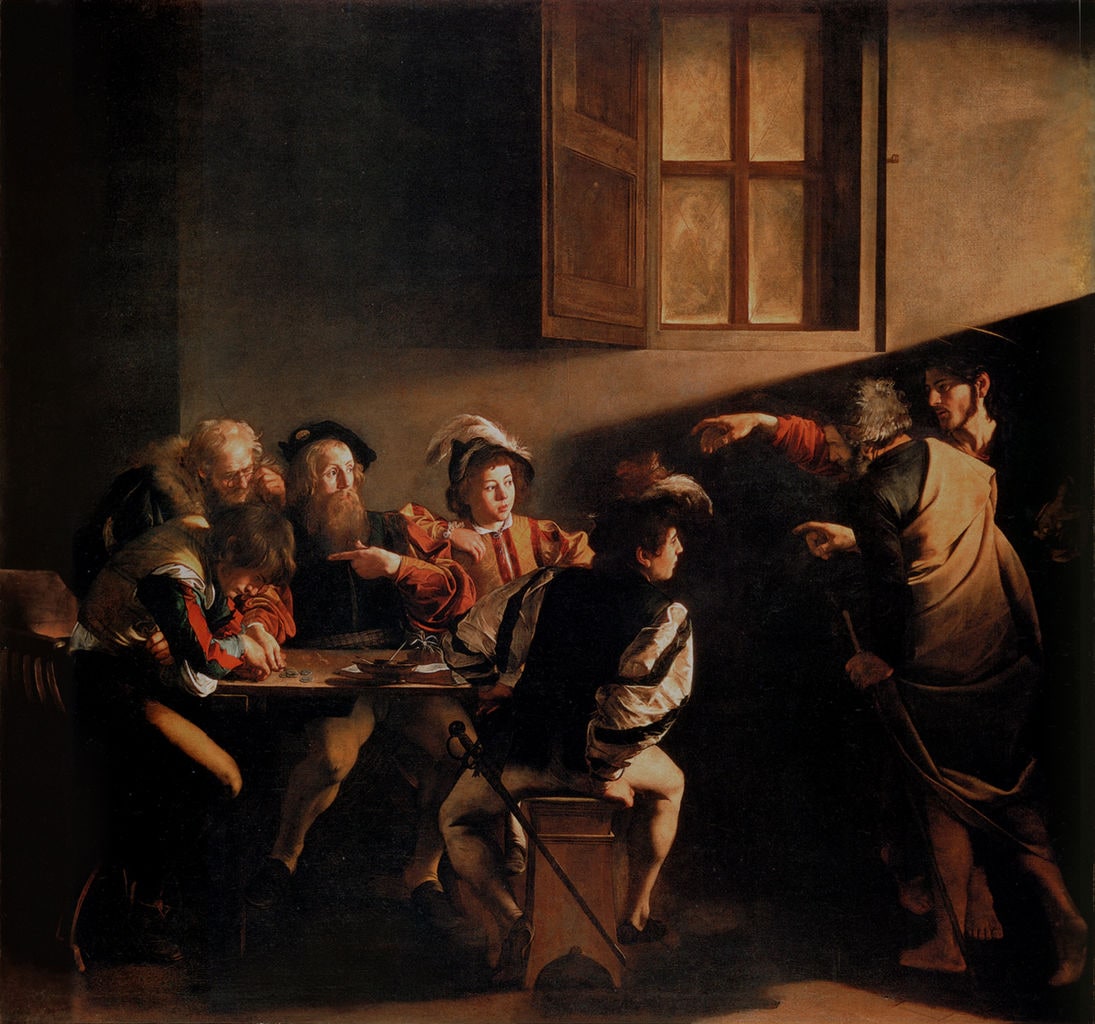 Caravaggio – Powołanie świętego Mateusza