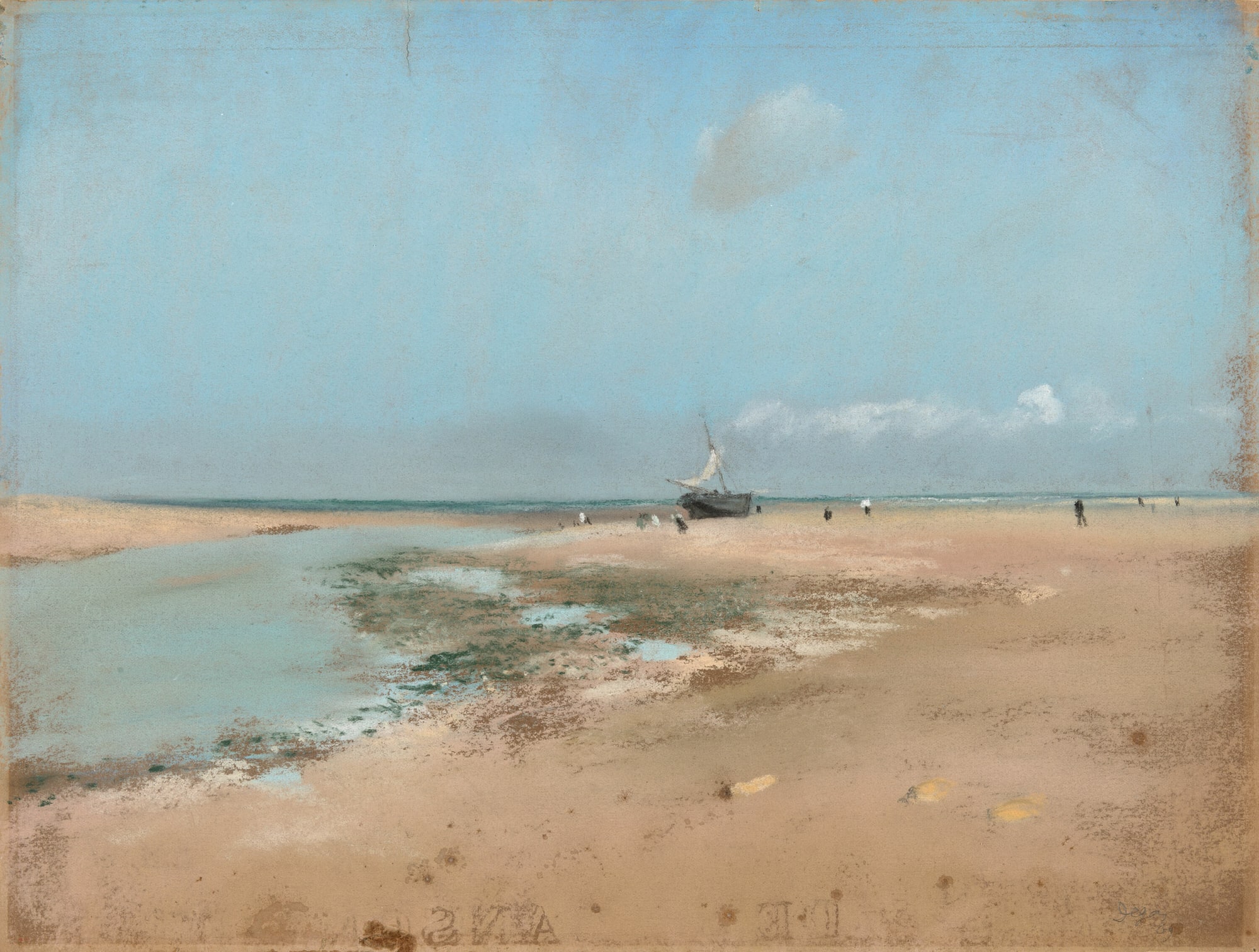 Edgar Degas – Plaża podczas odpływu (ujście rzeki)