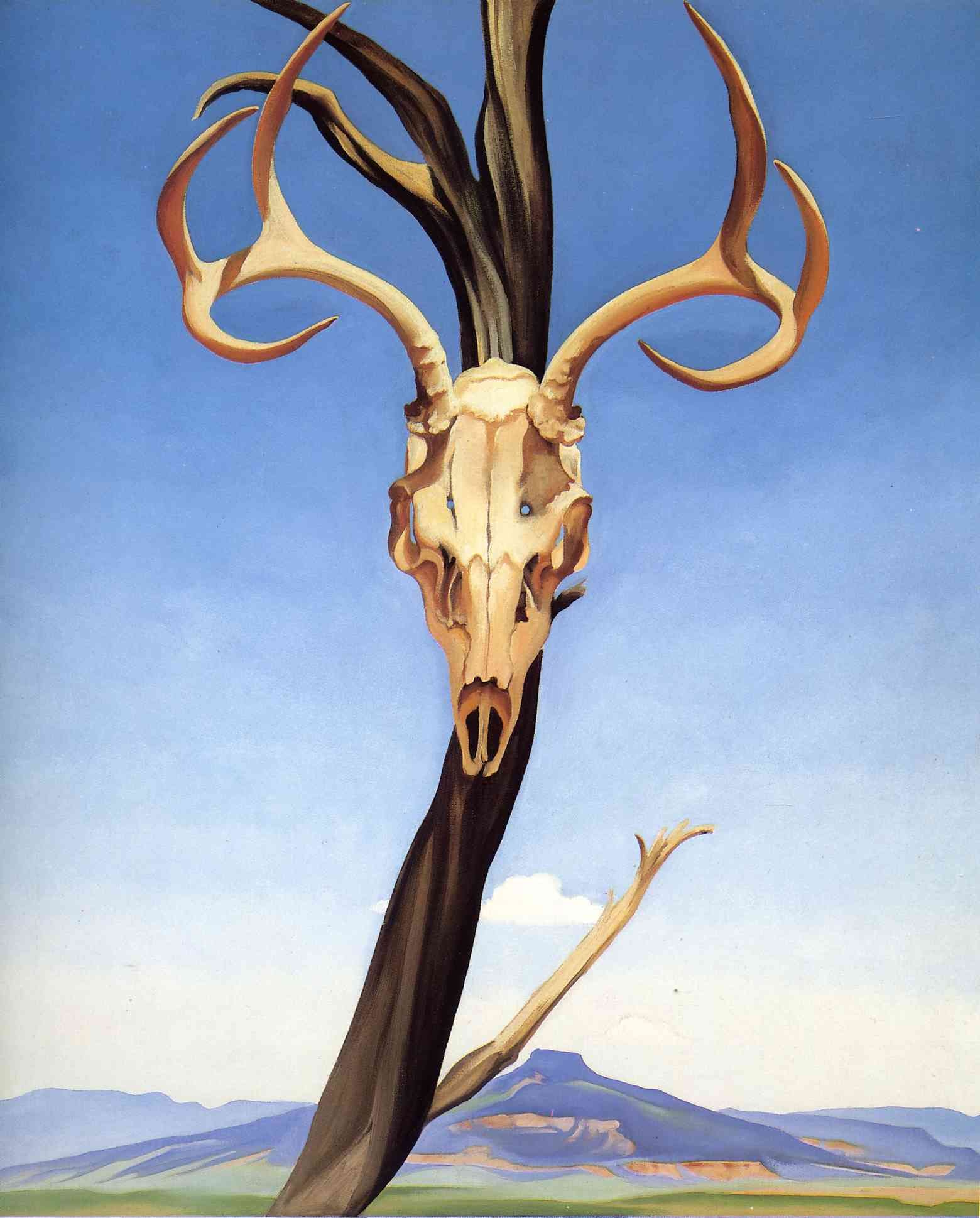 Georgia O’Keeffe – Czaszka jelenia