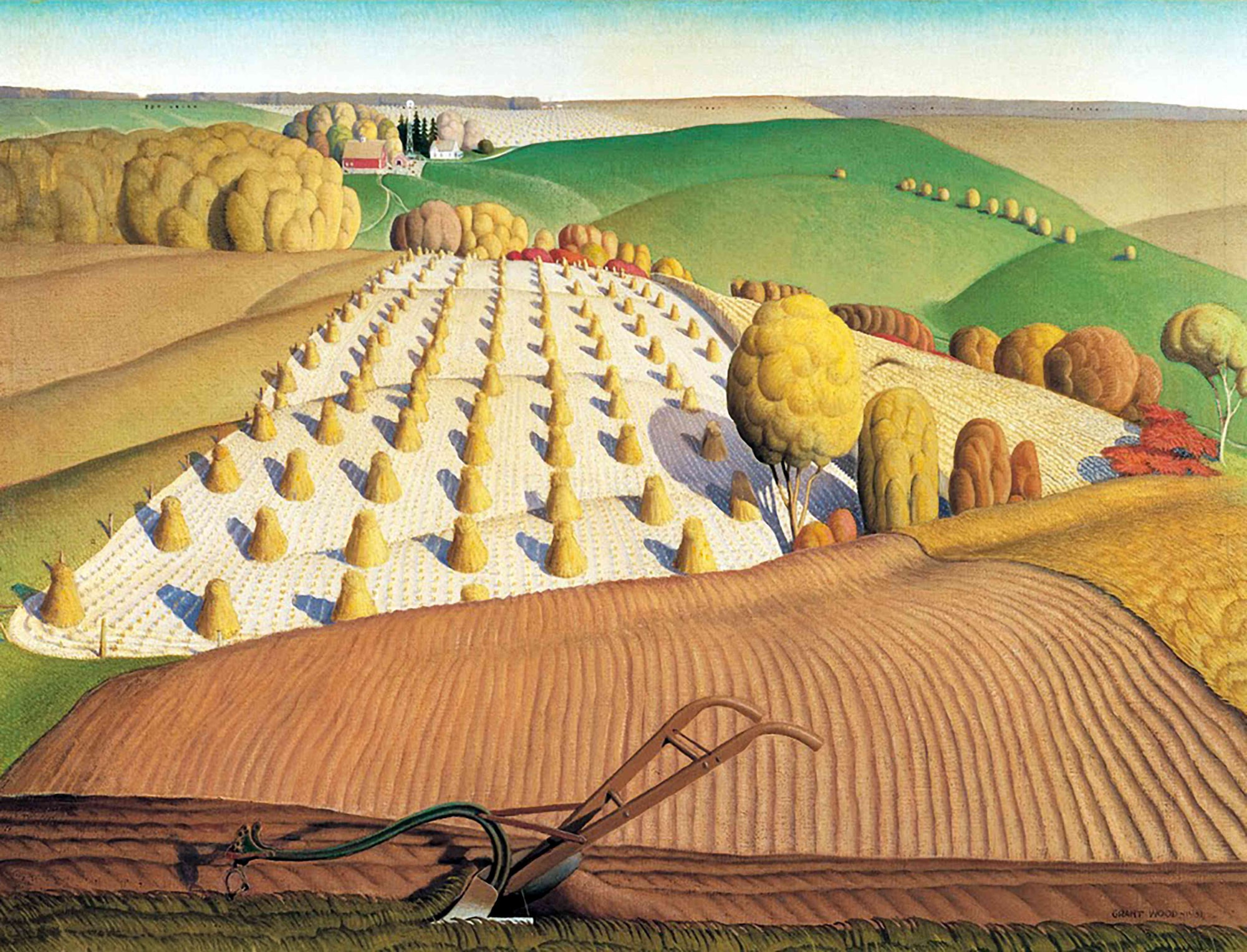 Grant Wood – Fall Plowing