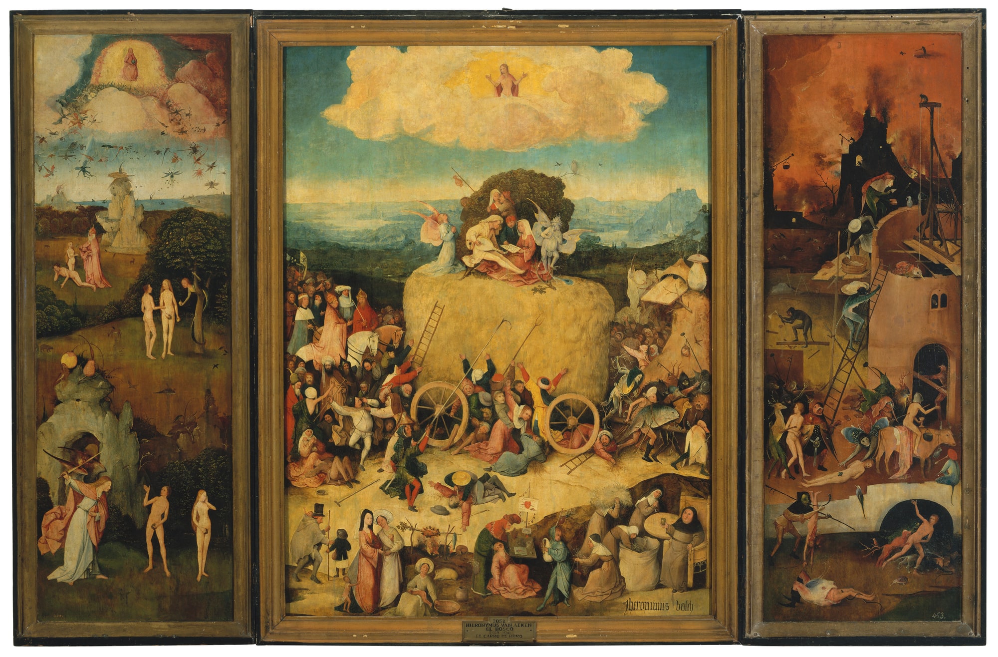 Hieronim Bosch – Wóz z sianem (Tryptyk wozu z sianem)