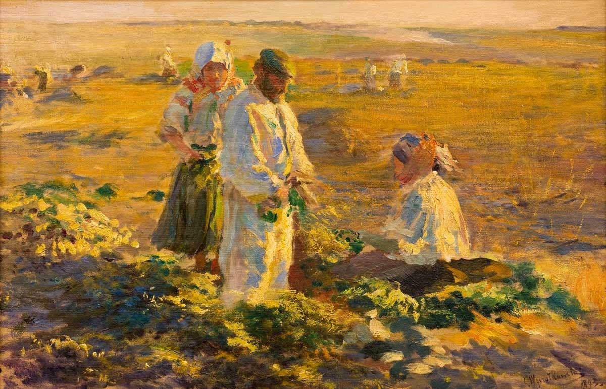Leon Wyczółkowski – Kopanie buraków