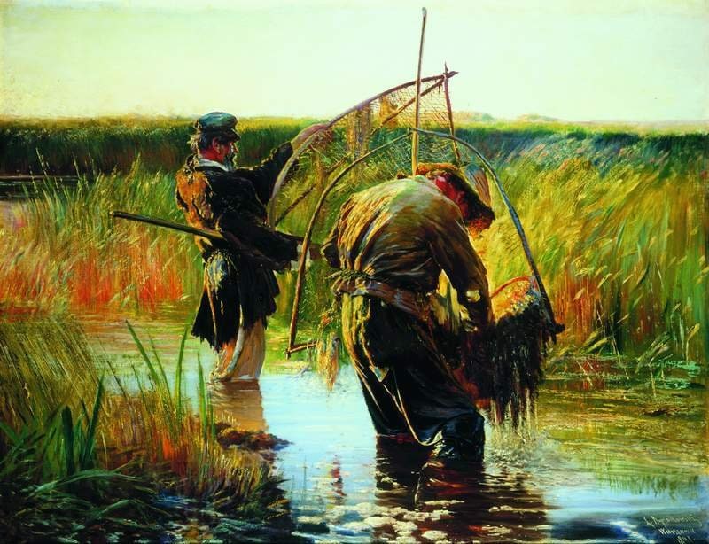 Leon Wyczółkowski – Rybacy brodzący w wodzie