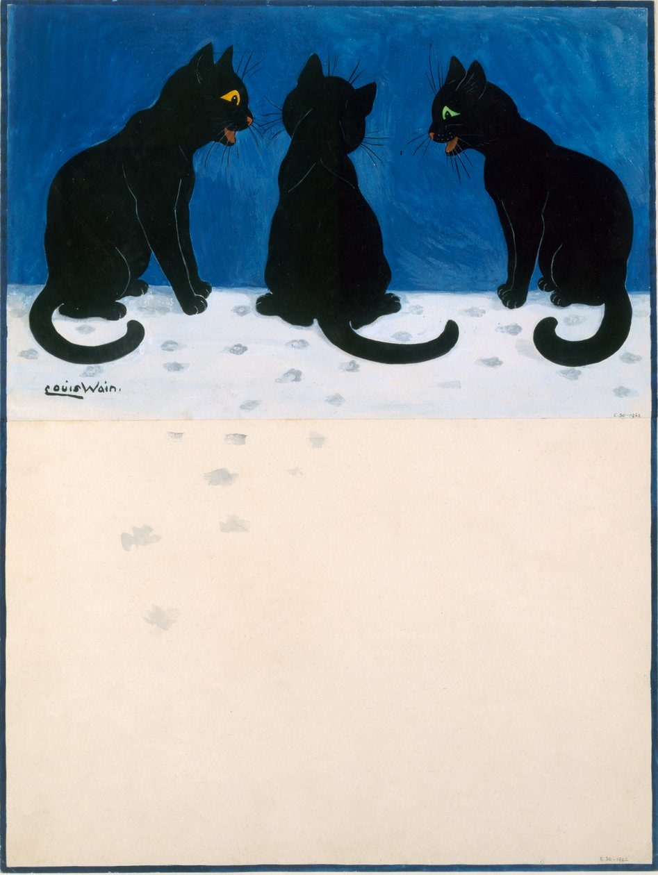 Louis Wain – Czarne koty na śniegu