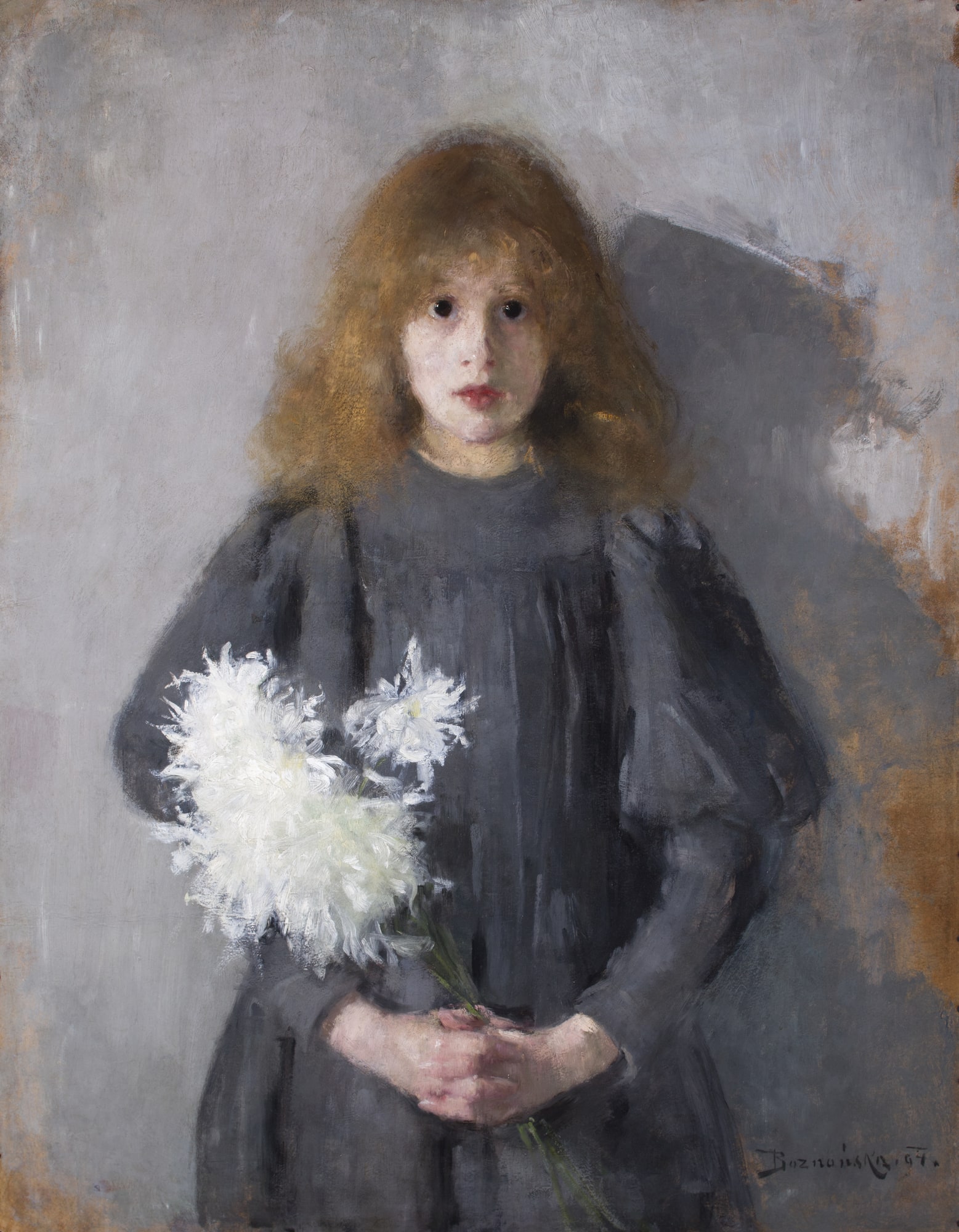 Olga Boznańska – Dziewczyna z chryzantemami