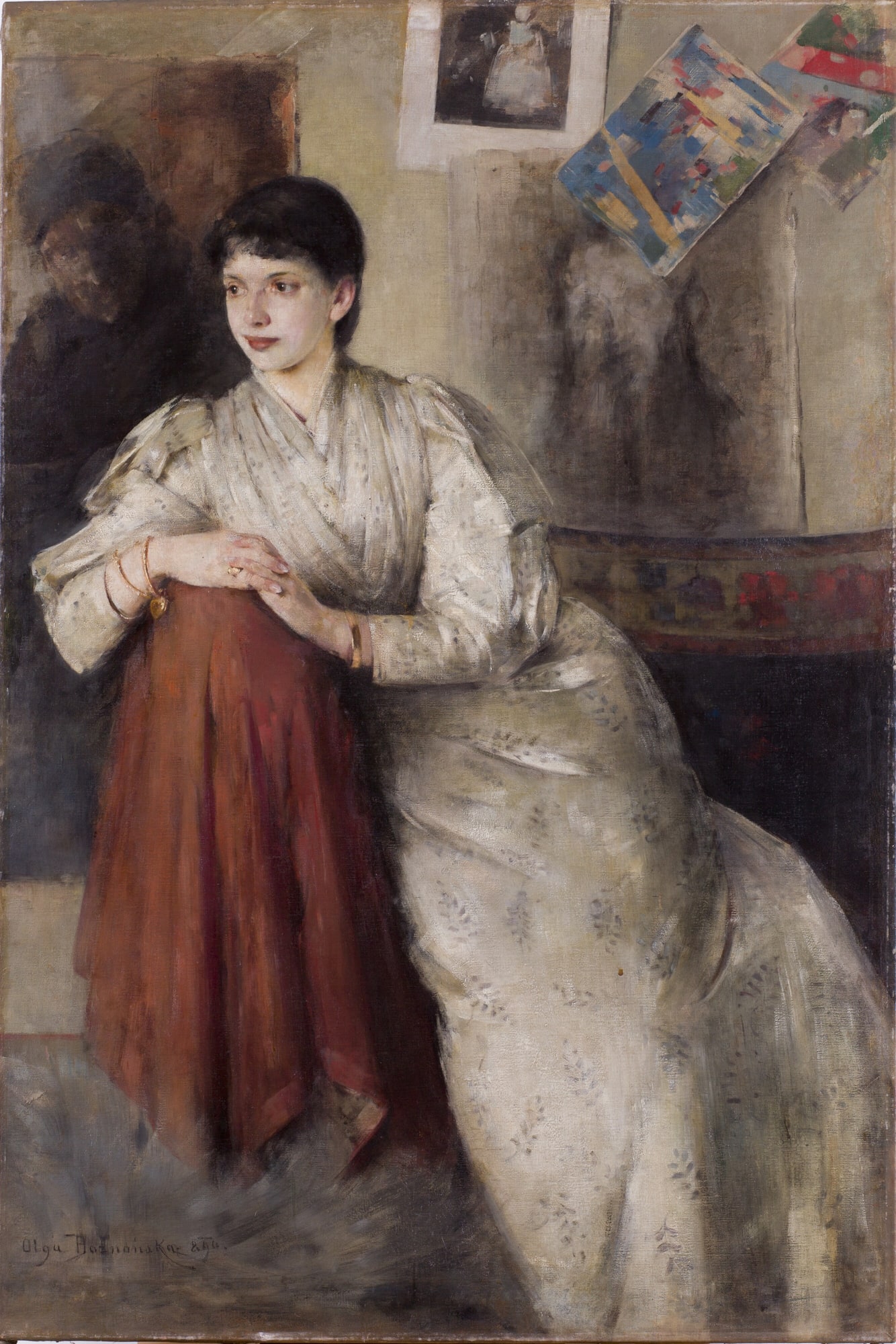 Olga Boznańska – Portret kobiety w białej sukni