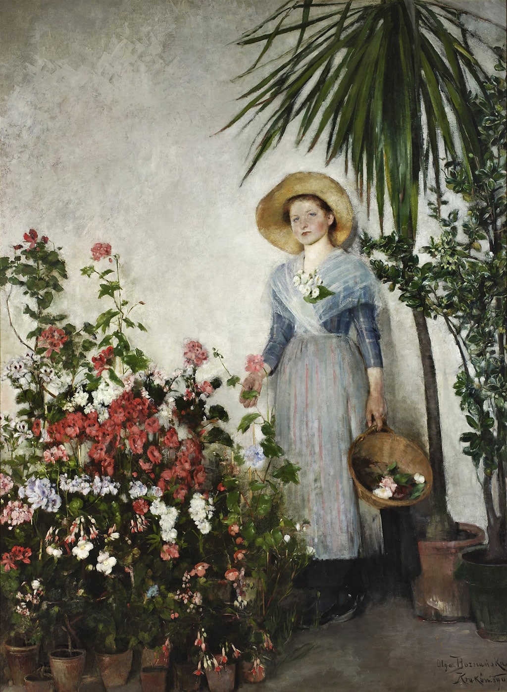 Olga Boznańska – W oranżerii (W cieplarni)