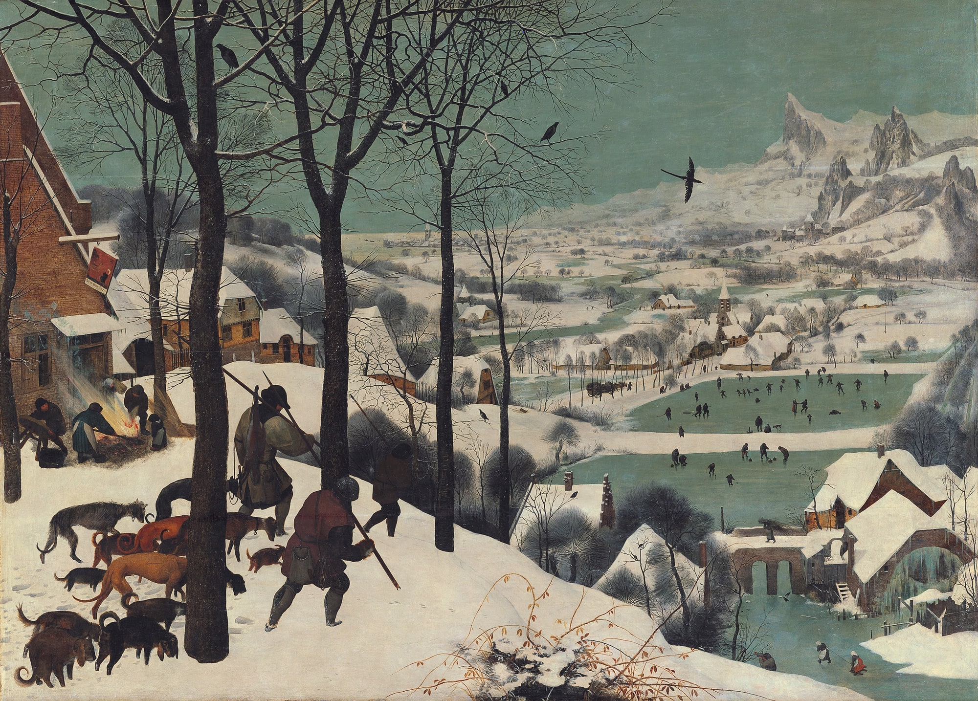 Pieter Bruegel starszy – Myśliwi na śniegu