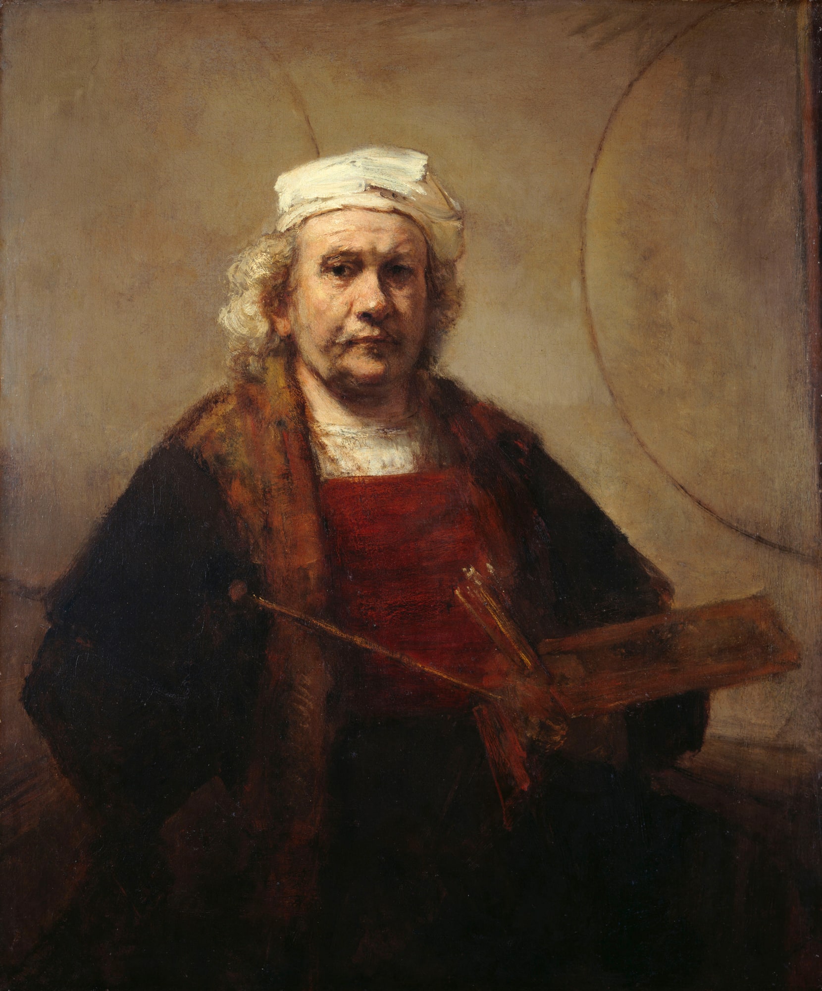 Rembrandt – Autoportret z dwoma kołami