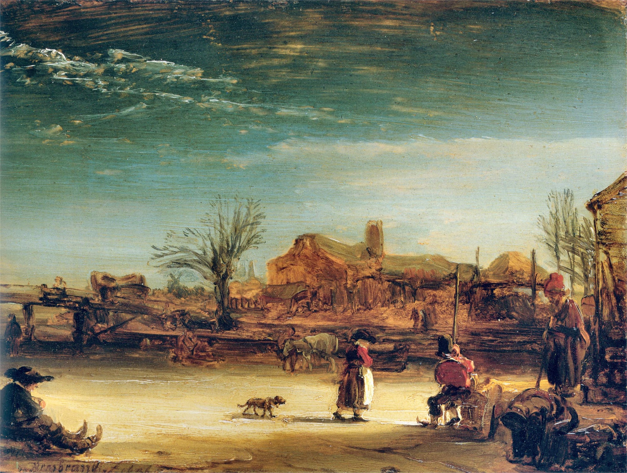 Rembrandt – Zimowy pejzaż