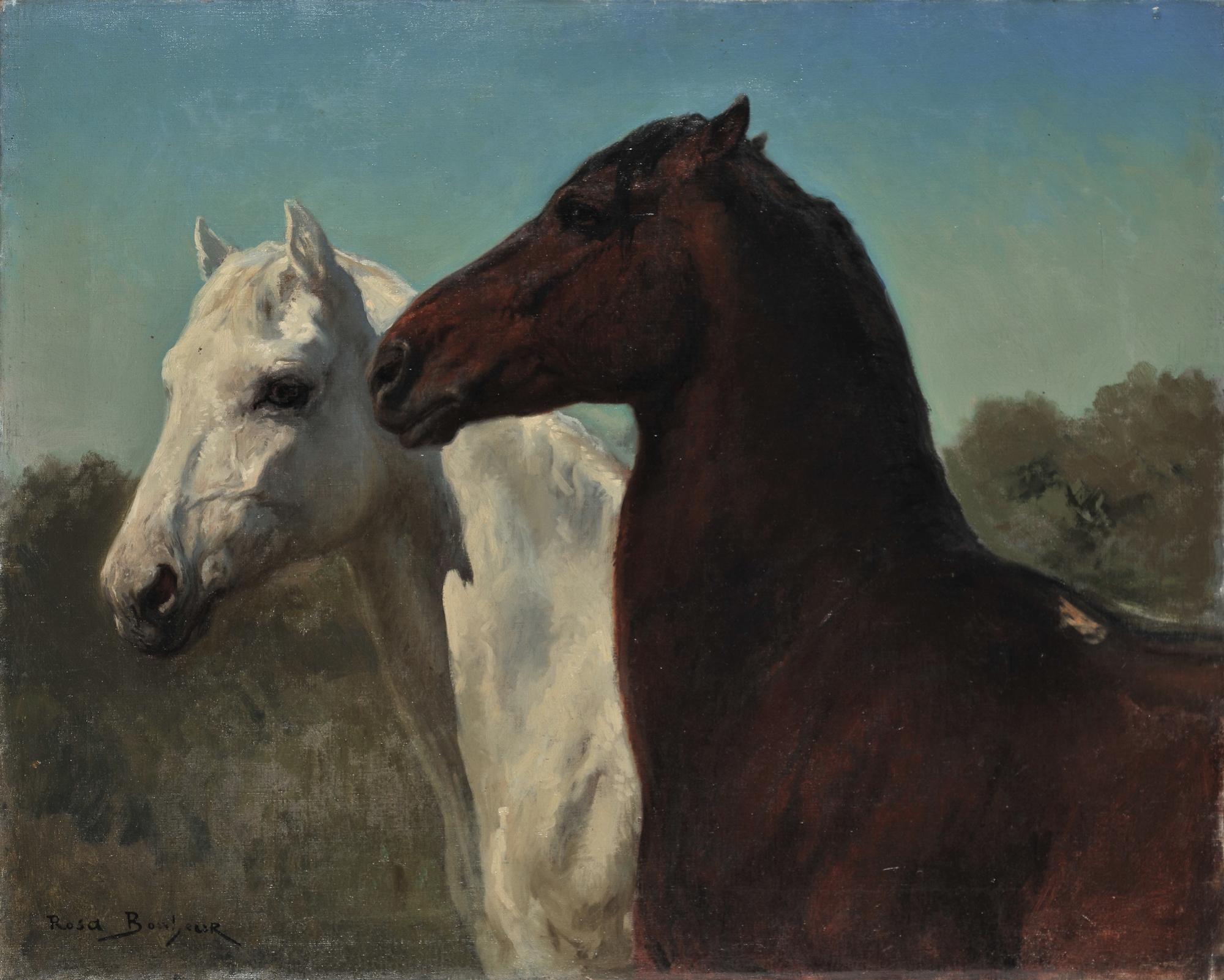 Rosa Bonheur – Dwa konie