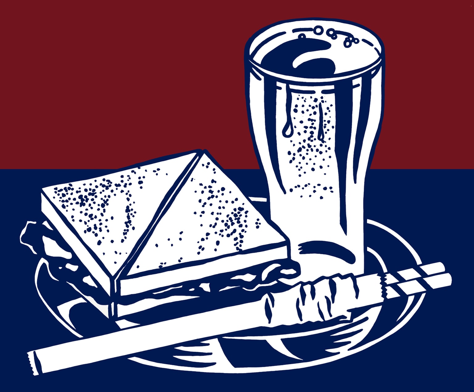 Roy Lichtenstein – Sandwich and soda