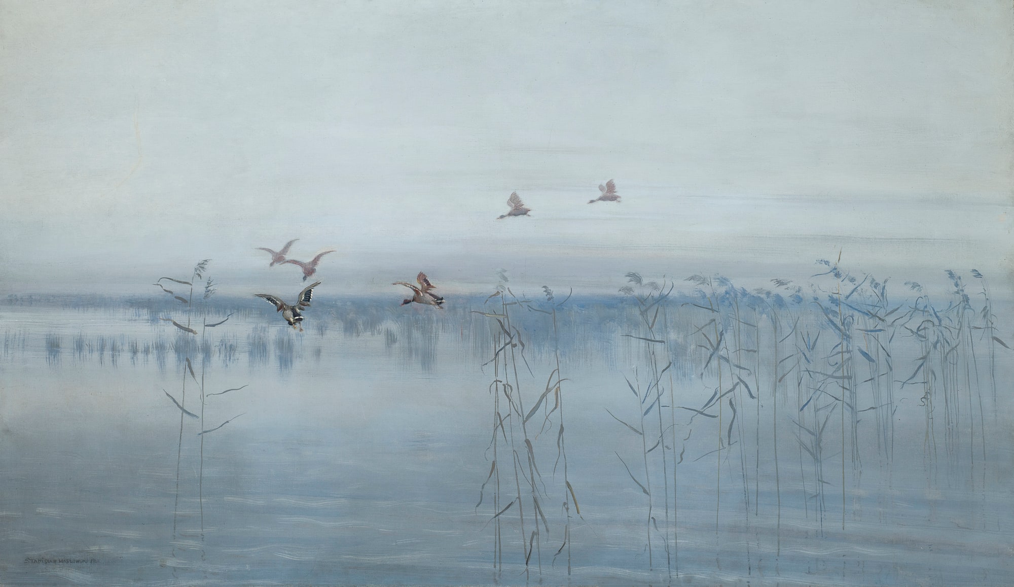 Stanisław Masłowski – Kaczki nad moczarami