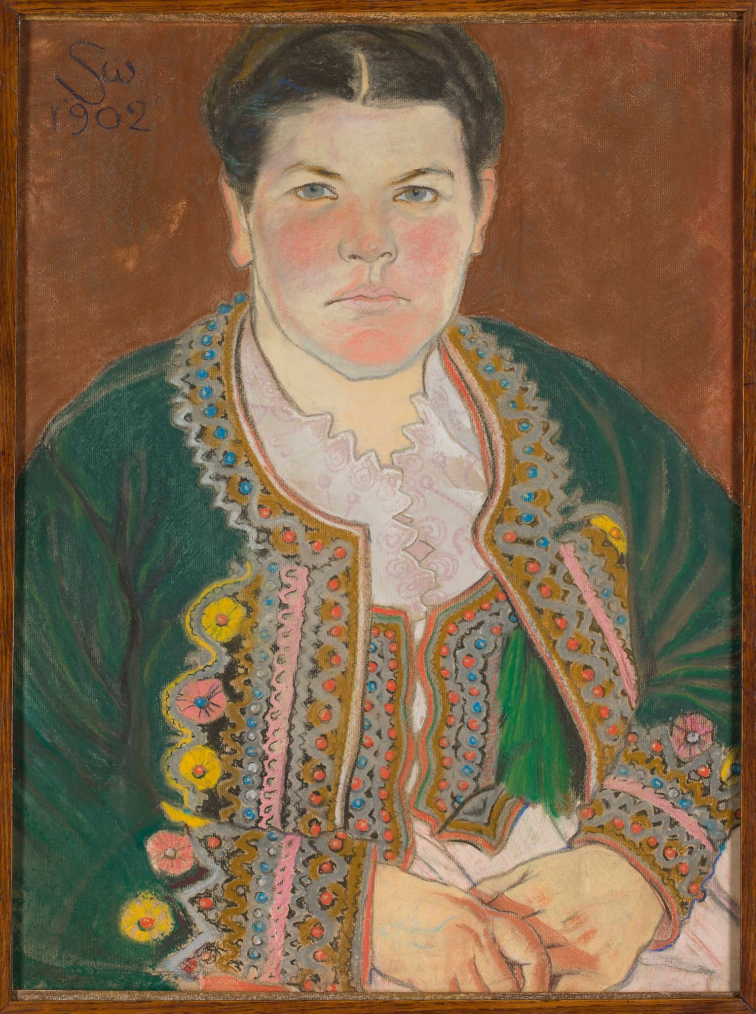 Stanisław Wyspiański – Portret żony w serdaku