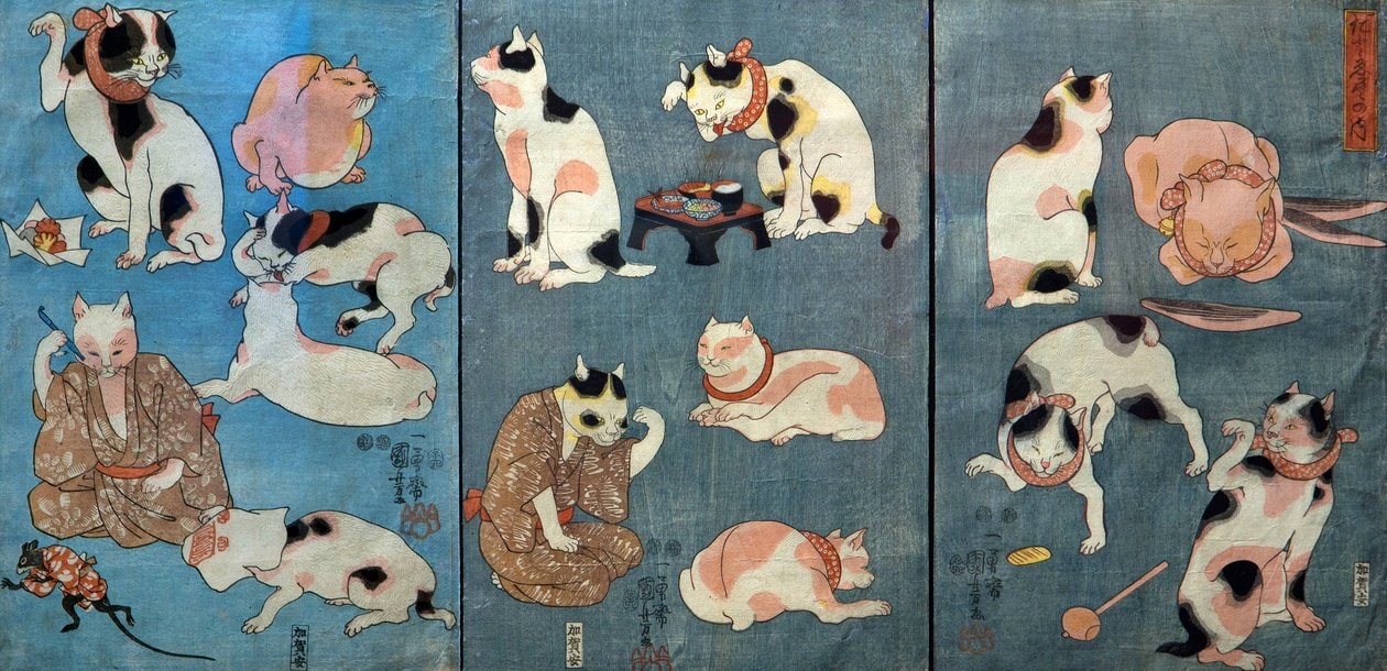 Utagawa Kuniyoshi – Przysłowia Ilustrowane przez Koty