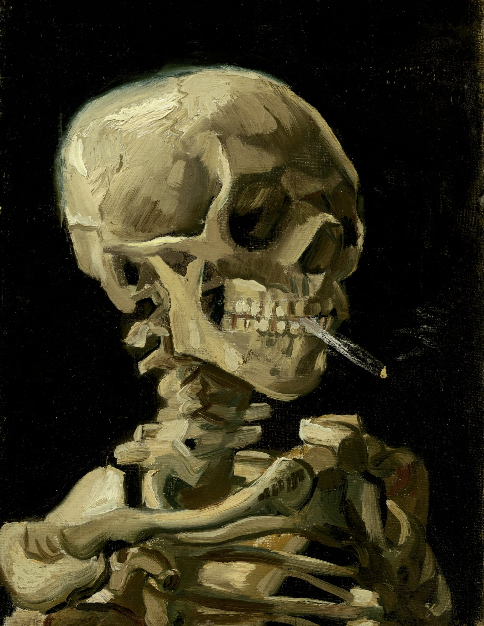 Vincent Van Gogh – Czaszka z palącym się papierosem