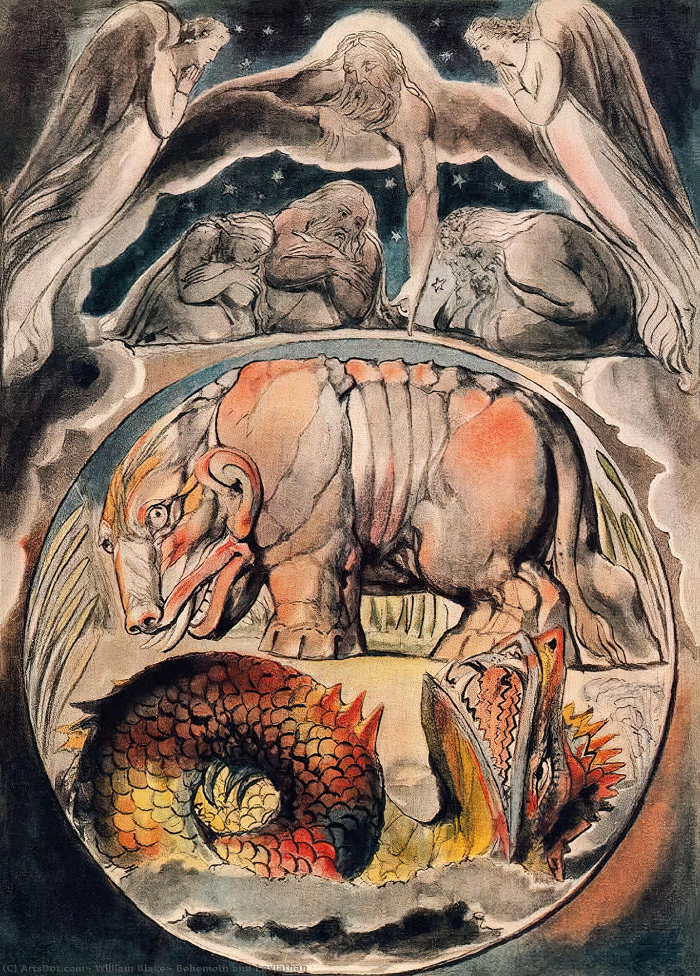 William Blake – Behemoth i lewiatan