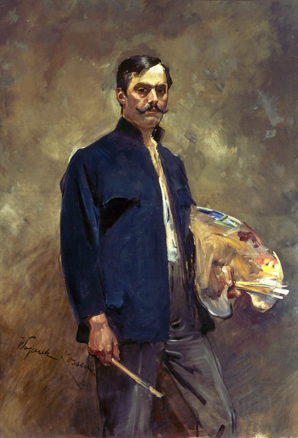 Wojciech Kossak – Portret własny z paletą