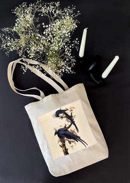 Torba z naszywką Magpie Jay James Audubon