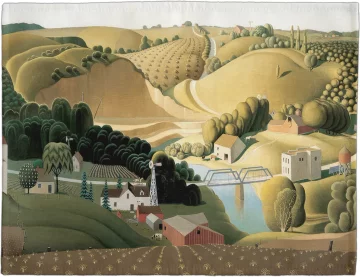 Podkładka na stół Stone City Grant Wood