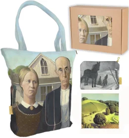 Zestaw prezentowy Grant Wood Torba + Kosmetyczka + Ściereczka