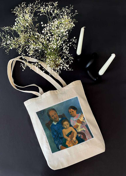 Torba z naszywką Polinezyjska kobieta z dziećmi Paul Gauguin