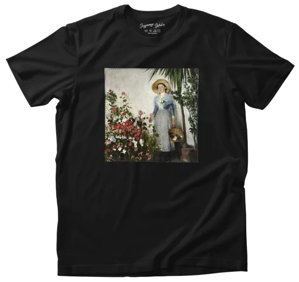 Koszulka z naszywką W oranżerii (W cieplarni) Olga Boznańska