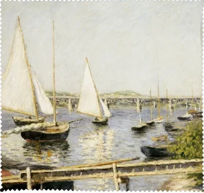 Ściereczka do okularów Żaglówki w Argenteuil Gustave Caillebotte