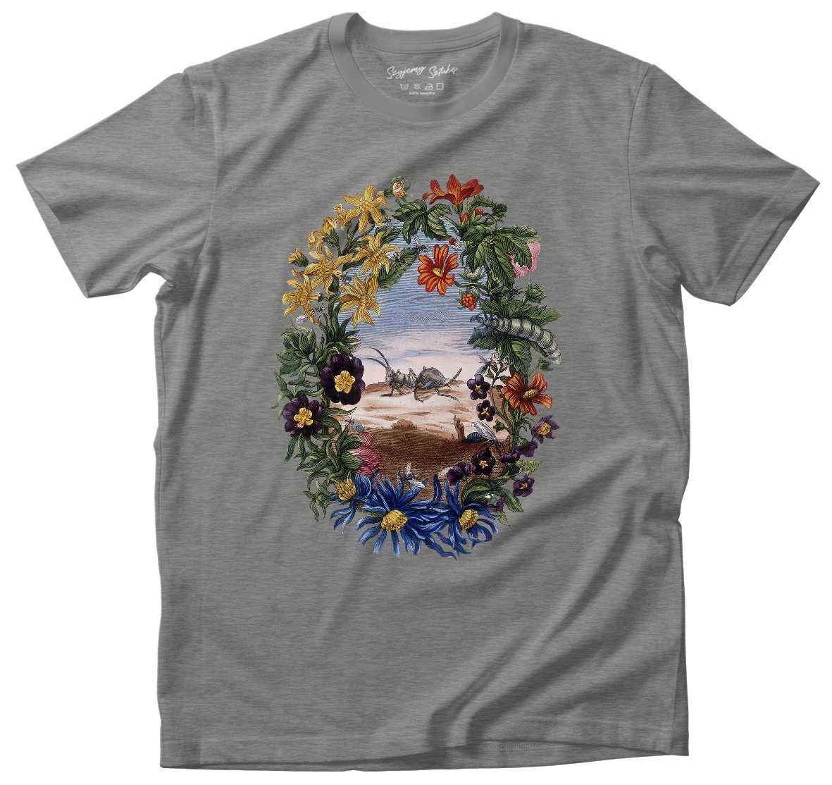 Koszulka Fourmi Maria Sibylla Merian– koszulka z nadrukiem obrazu, t-shirt ze sztuką