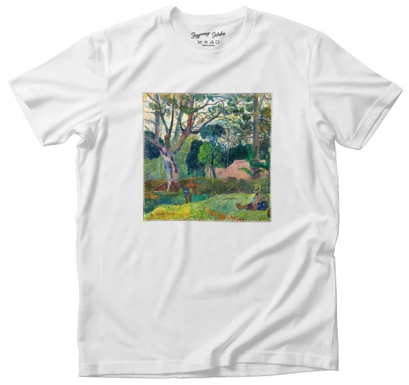 Koszulka z naszywką Te raau rahi (Wielkie Drzewo) Paul Gauguin