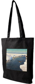 Torba z naszywką Pejzaż zimowy z rzeką i ptakiem Julian Fałat