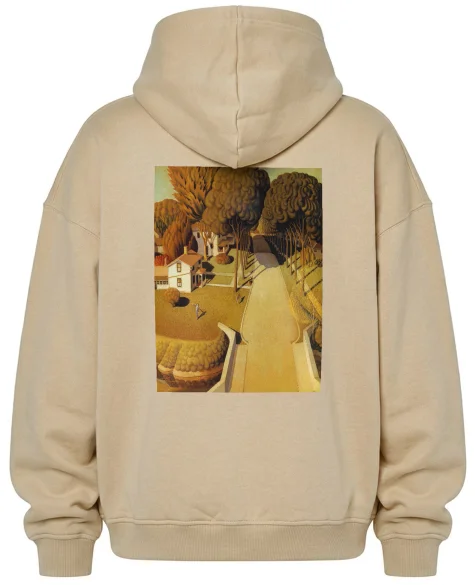 Bluza oversize The Birthplace of Herbert Hoover Grant Wood