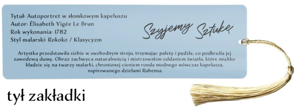 Zakładka do książki Autoportret w słomkowym kapeluszu Élisabeth Vigée-Lebrun