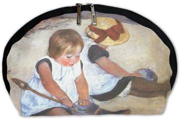 Kosmetyczka Dziewczynki bawiące się na plaży Mary Cassatt