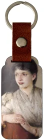 Brelok Portret kobiety w białej sukni Olga Boznańska