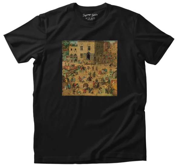 Koszulka z naszywką Zabawy dziecięce Pieter Bruegel starszy