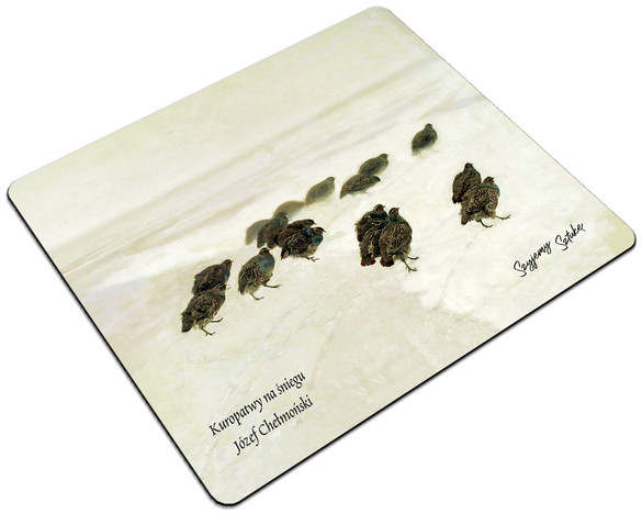 Podkładka Szyjemy Sztukę Kuropatwy na śniegu Józef Chełmoński 24x19cm