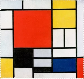 Ściereczka do okularów Kompozycja w czerwieni, żółci, błękicie i czerni Piet Mondrian