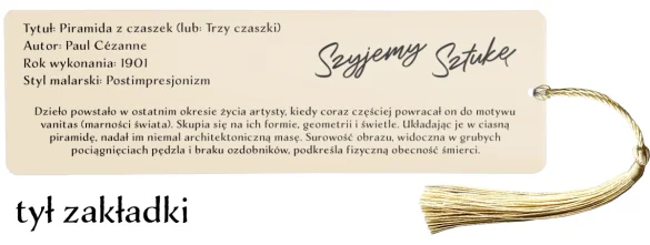 Zakładka do książki Trzy czaszki Paul Cezanne