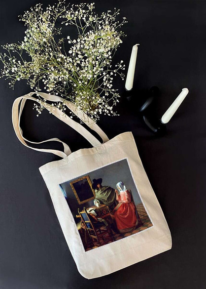 Torba z naszywką Kieliszek Wina Jan Vermeer