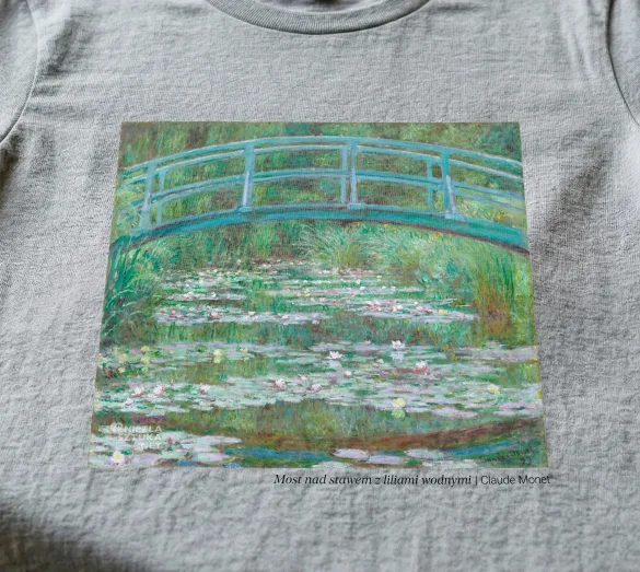 Koszulka z nadrukiem Most nad stawem z liliami wodnymi Claude Monet