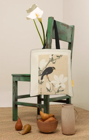 Torba na ramię Wzgórze Myna na gałęzi magnolii Ohara Koson