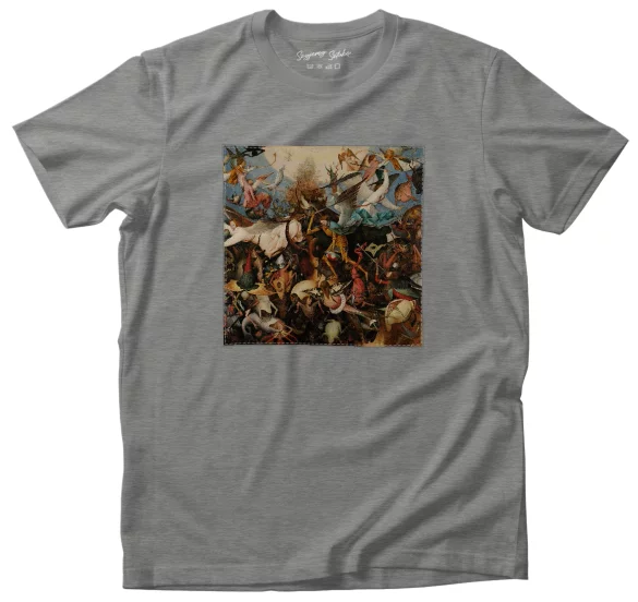 Koszulka z naszywką Upadek zbuntowanych aniołów Pieter Bruegel starszy